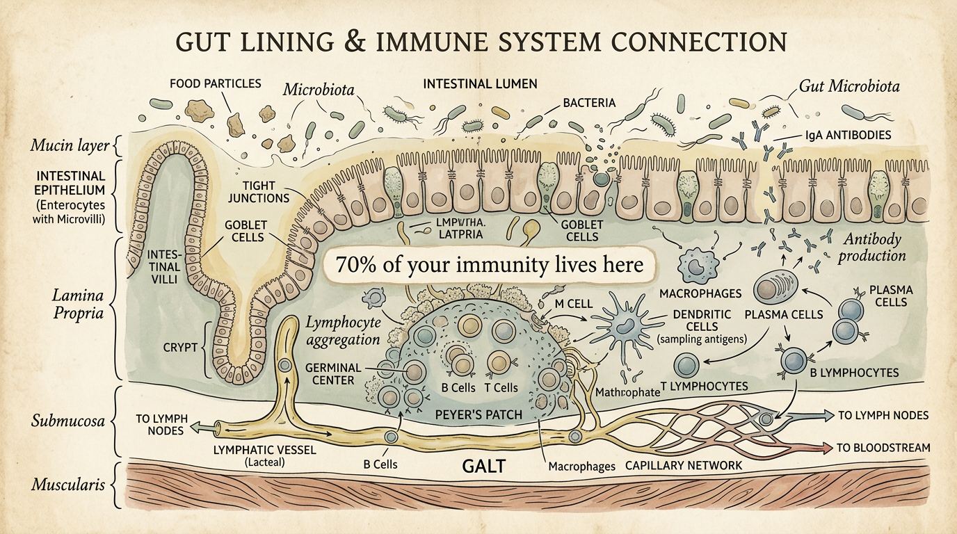 The gut-immune connection illustration